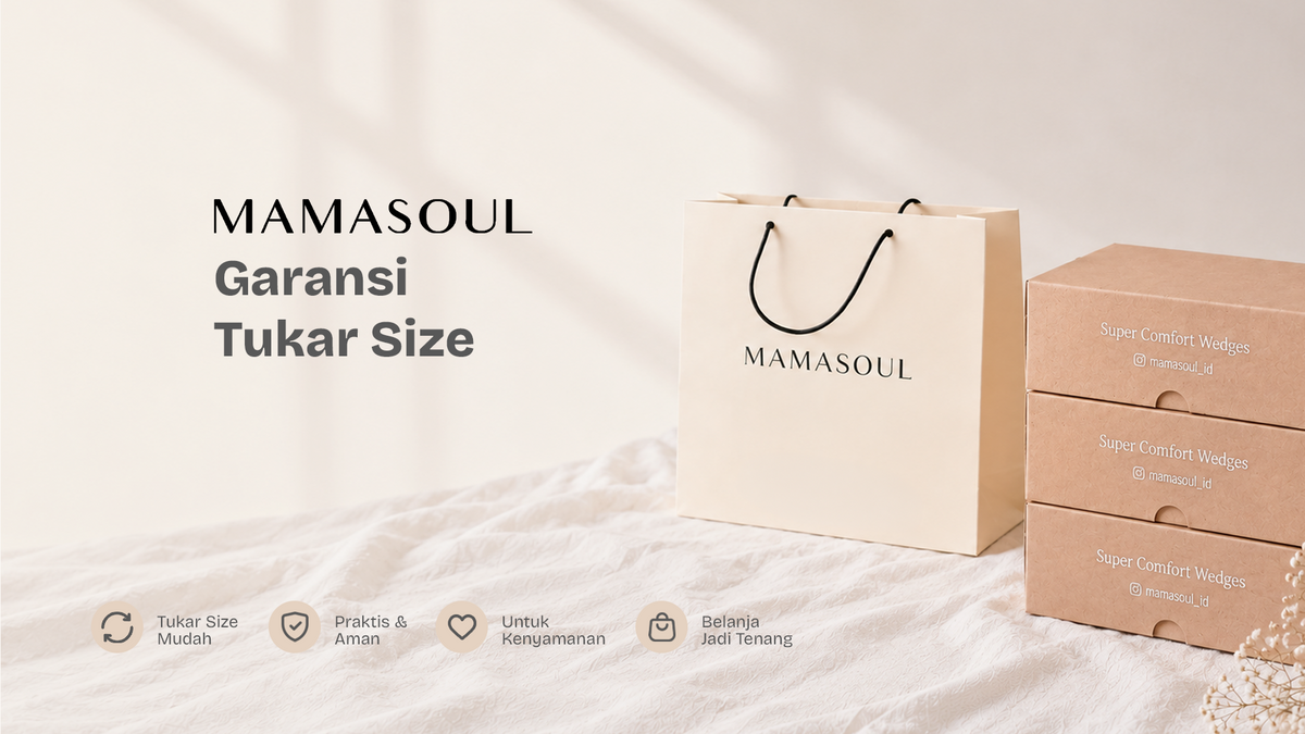 Garansi Tukar Size MAMASOUL: Solusi Belanja Wedges Wanita Tanpa Takut Salah Ukuran